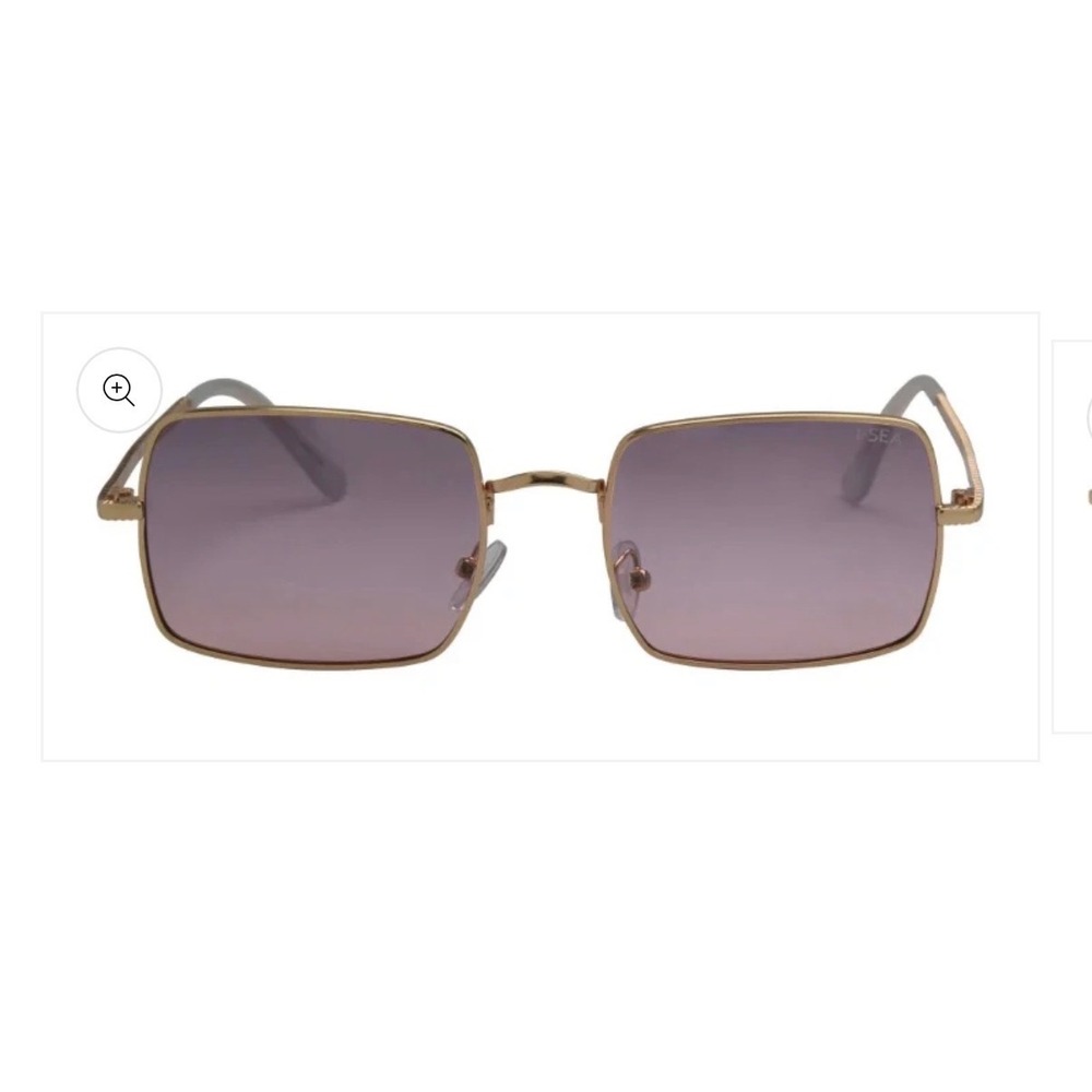 I-SEA Sublime Gold Purple Gradient Rectangular Sunglasses Womens NEW - Picture 2 of 6